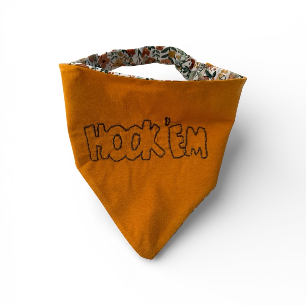 Longhorn Dog Scrunchie Bandana